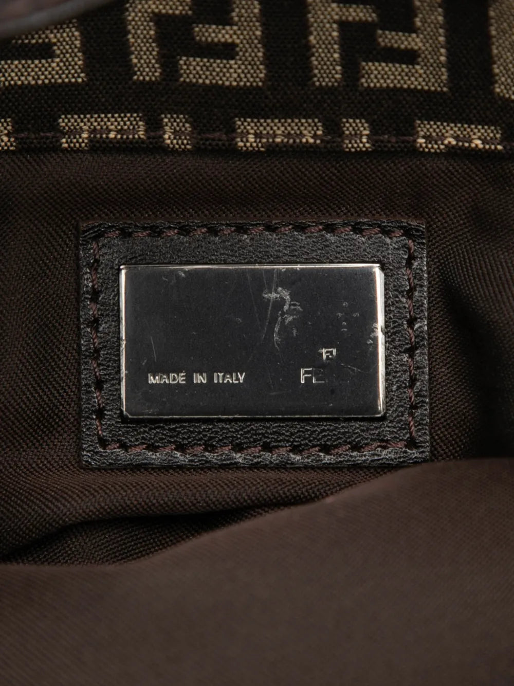 Fendi Pre Owned 2010 2025 Zucchino Canvas Shoulder Bag