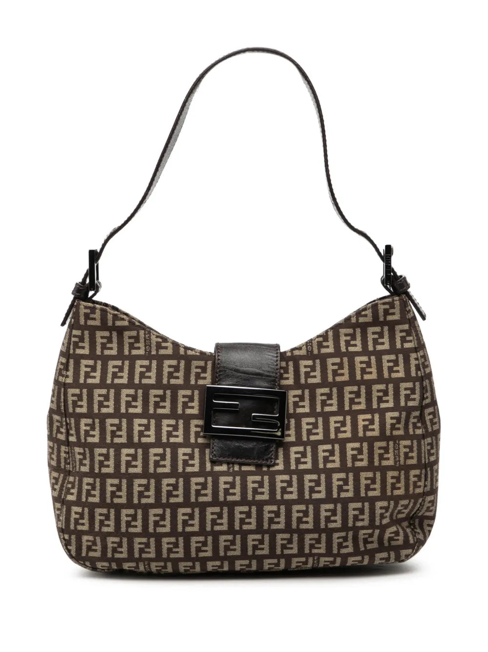 Fendi Pre Owned 2010 2025 Zucchino Canvas Shoulder Bag