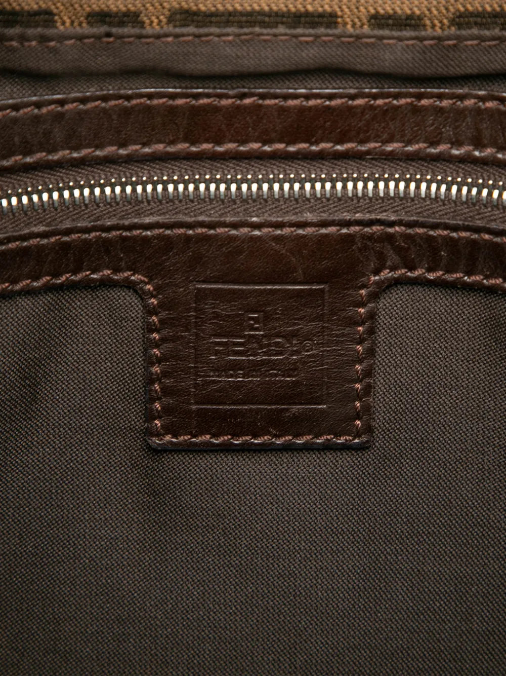 Fendi Pre Owned 2000 2010 Zucca Canvas Shoulder Bag