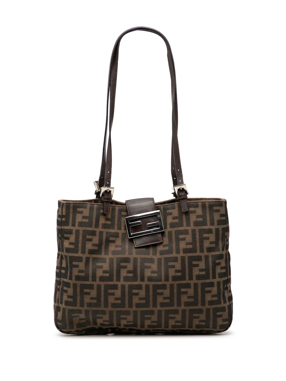 Fendi Pre Owned 2000 2010 Zucca Canvas Shoulder Bag