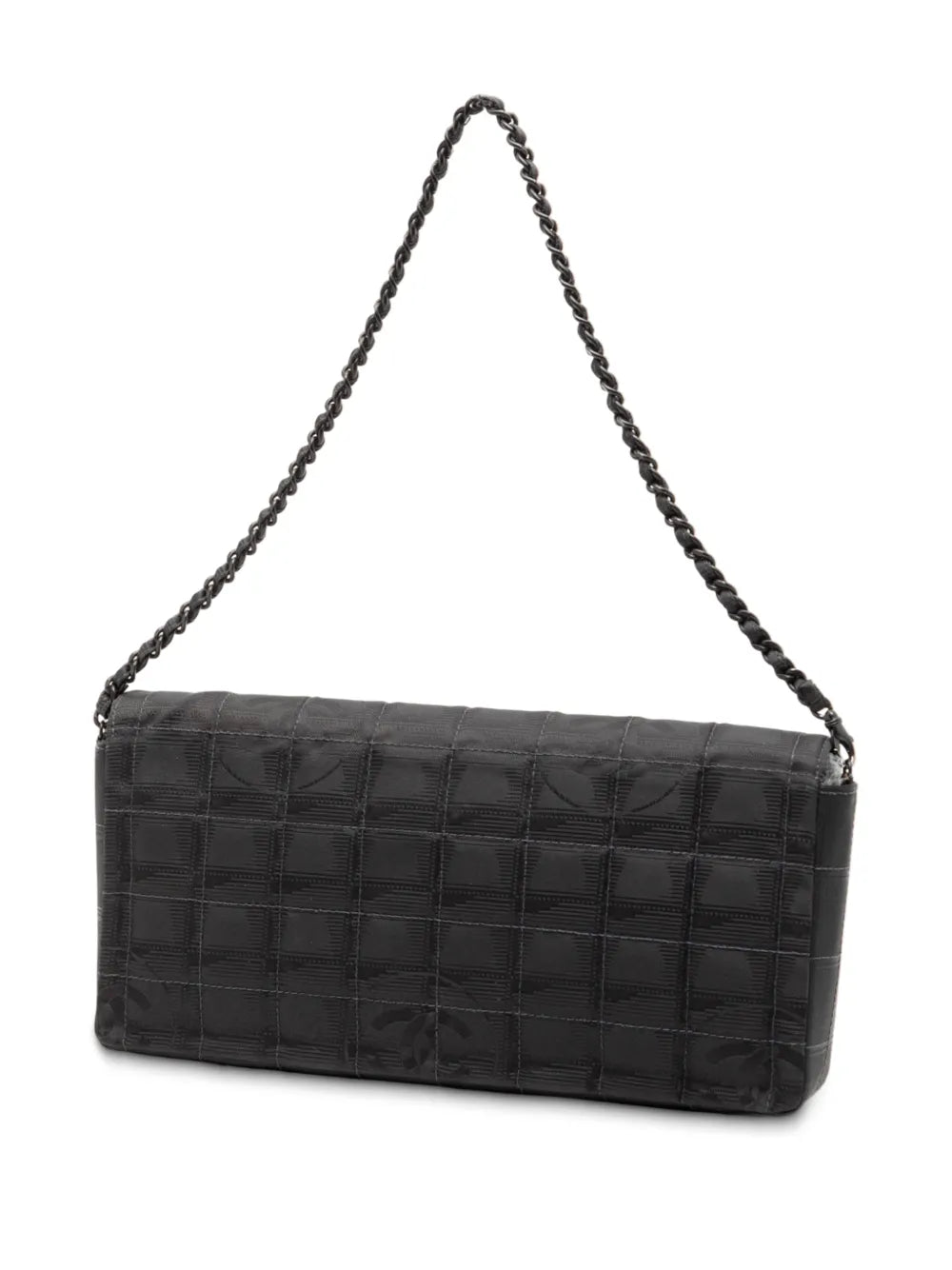 Chanel Pre Owned 2000 2002 New Travel Line Nylon East West Flap Shoulder Bag