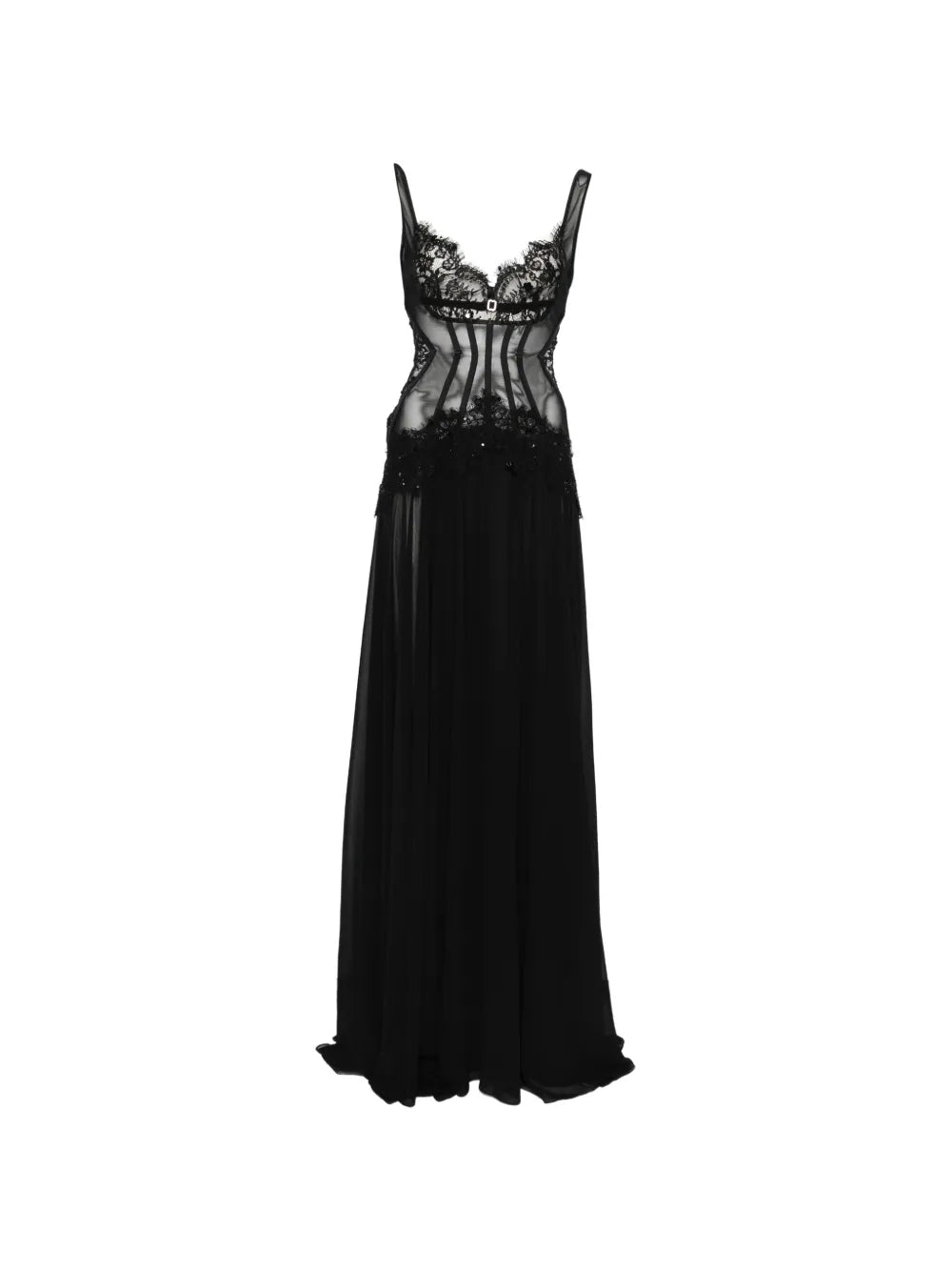 Nissa Lace Trim Maxi Dress