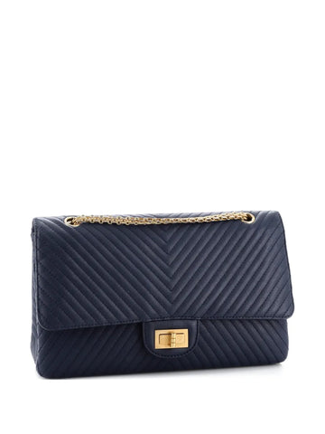 Chanel Pre Owned Reissue 255 Flap Bag Chevron Sheepskin 227 Shoulder Bag