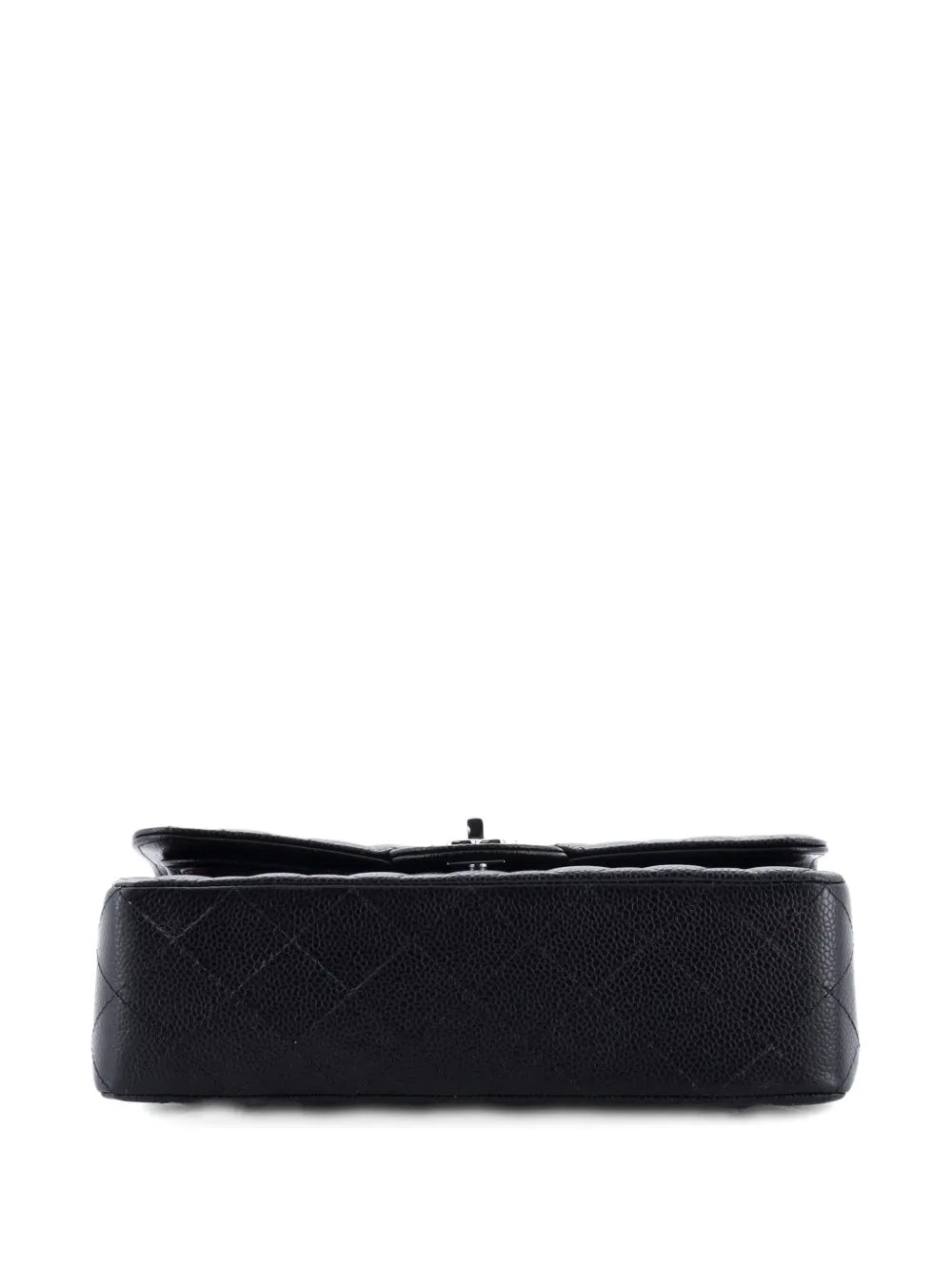 Chanel Pre Owned Classic Double Flap Bag Quilted Caviar Small Shoulder Bag