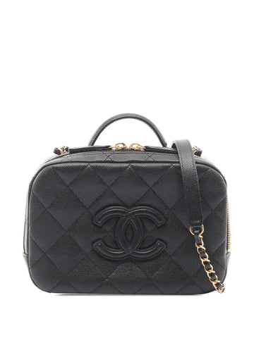 Chanel Pre Owned 2021 2026 Medium Caviar Cc Top Handle Vanity Case Shoulder Bag