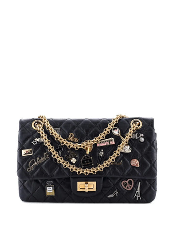 Chanel Pre Owned Lucky Charms Reissue 255 Flap Bag Quilted Aged Calfskin 225 Shoulder Bag