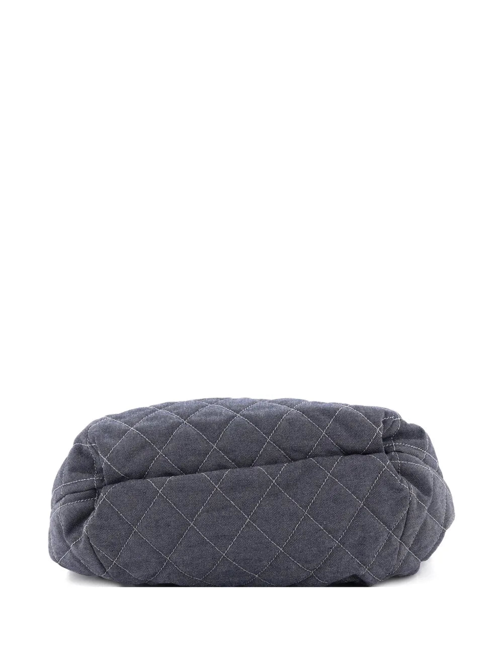 Chanel Pre Owned Stretch Spirit Cabas Quilted Denim Large Shoulder Bag