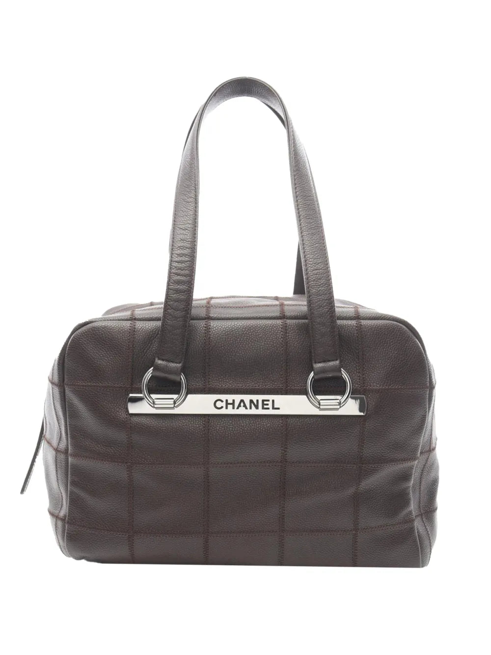 Chanel Pre Owned 2004 2005 Caviar Chocolate Bar Shoulder Bag